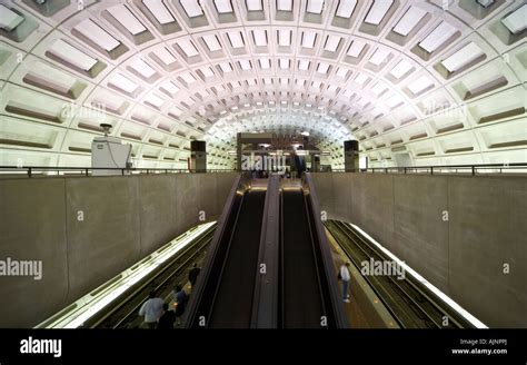 Washington DC Gallery Place Chinatown Metro subway Station with aerosol ...