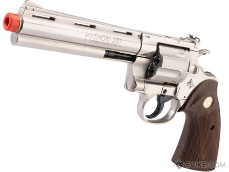 Cybergun Colt Licensed Python 357 Magnum Airsoft Revolver By King Arms Color Silver 6