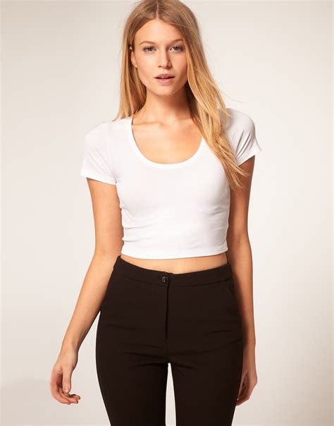 Lyst Asos 90s Crop Top In White