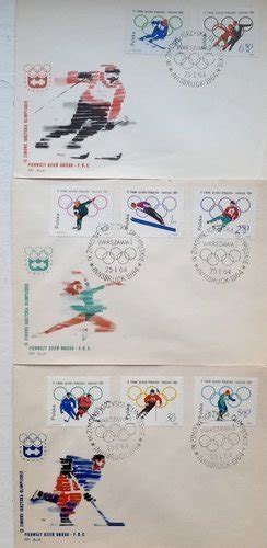 Koperty Fdc Zimowe Igrzyska Olimpijskie Innsbruck Polska