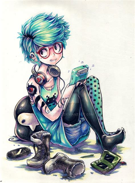 untitled - gamer girl by Parororo on DeviantArt