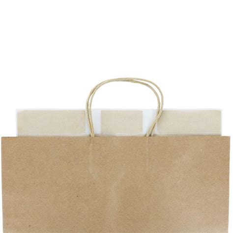 Seal 2 Go Tamper Evident Natural Kraft Paper Takeout Bags 12 X 15 75