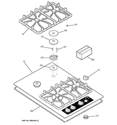 Ge Profile Gas Range Parts Diagram