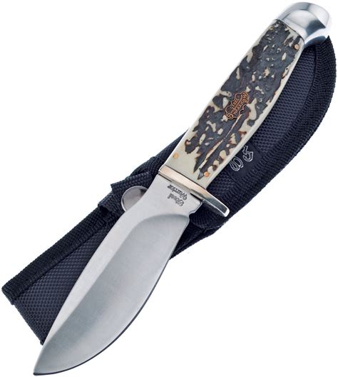 Fsw601sbr Frost Cutlery Stag Bone Resin Fixed Blade Knife Nylon Sheath