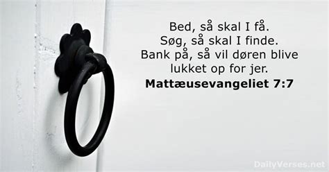 Den 24 november 2020 Dagens bibelvers Mattæusevangeliet 7 7