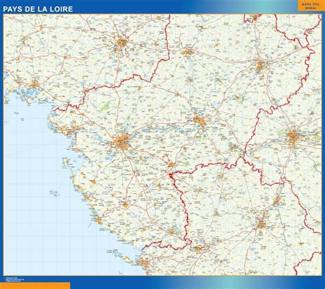 Pays De La Loire laminated map | Wall maps