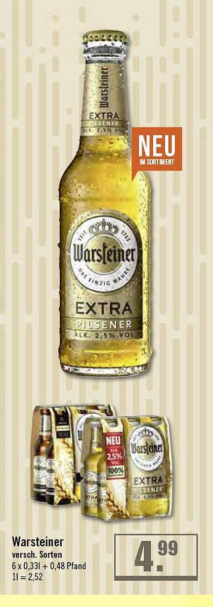 Warsteiner Extra Pilsener Angebot Bei Zisch Prospekte De