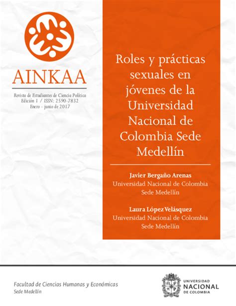 Pdf Roles Y Prácticas Sexuales En Jóvenes De La Universidad Nacional De Colombia Sede Medellín