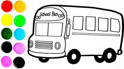 Como Dibujar Y Colorear Un Bus De Colegio How To Draw A School Bus