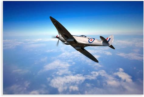 Amazon.com: Supermarine Spitfire Mk XIX Army Airplane Aviation Decor Fighter Jet Pictures Poster ...