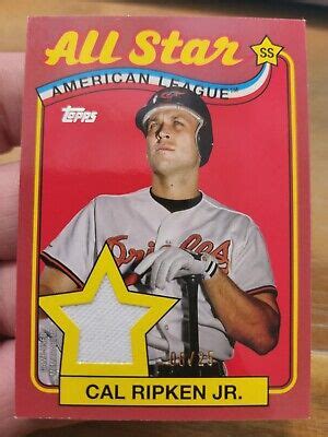 Cal Ripken Jr Topps Series All Star Game Used Jersey His