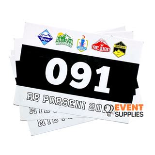 Jual Stiker Nomor Dada Custom Bib Number Color Run Event Lari Shopee