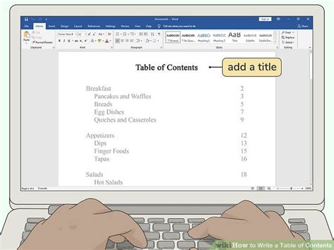 4 Ways To Write A Table Of Contents Wikihow