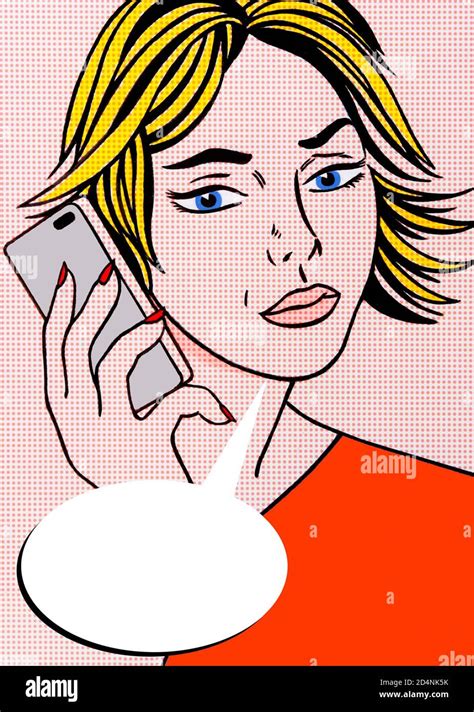 Pop Art Woman Speech Bubble