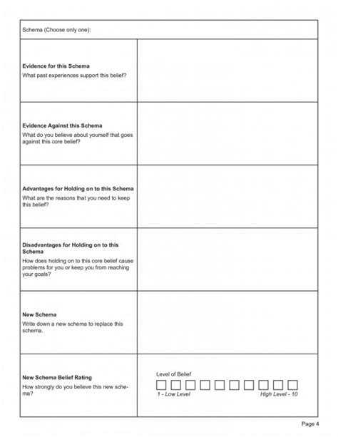 Schema Therapy Worksheets Bundle Editable Fillable Printable Pdf