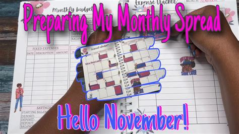 PLAN WITH ME NOVEMBER SPREAD NOVEMBER BUDGET YouTube