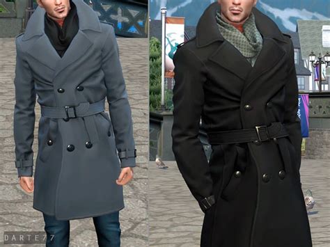 Trench Coat Male Female Patreon Exclusive Sims 4 Male Clothes Sims 4 Mods Sims 4 Clothing