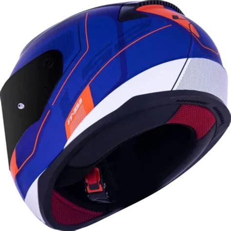 Capacete Ls Ff Rapid Slide Azul E Laranja Capacetes De Moto