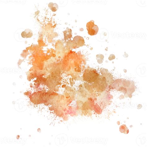 Orange Watercolor Splatter