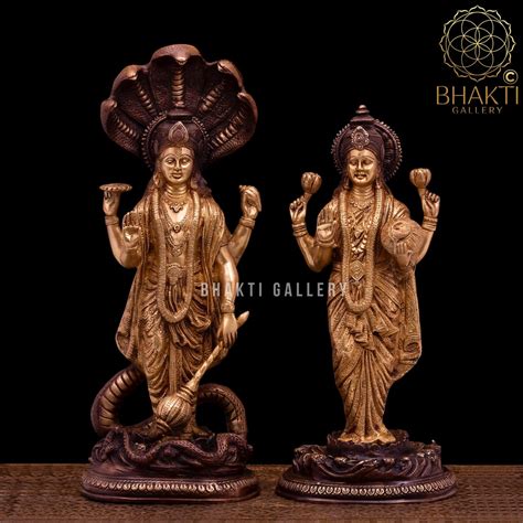 Brass Lakshmi Narayan Statue 44 Cm Big Large Size Brass Standing