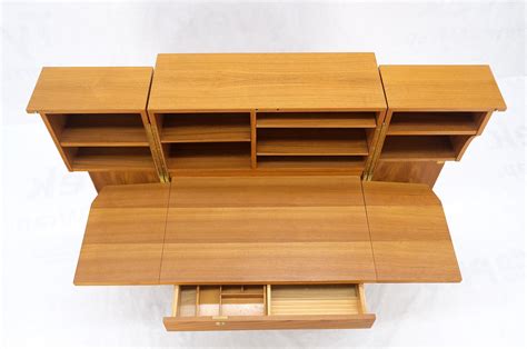Danish Mid Century Modern Teak Box Wooton Desk Table File Cabinet