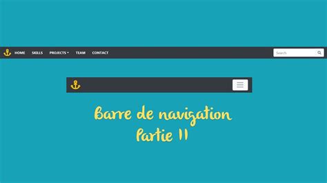 4 Développer un site web responsive avec bootstrap 4 Barre de