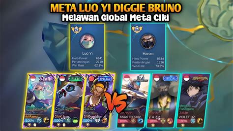 TOP GLOBAL META CIKI VS META LUO YI DIGGIE BRUNO KUAT BANGET WS MUDAH