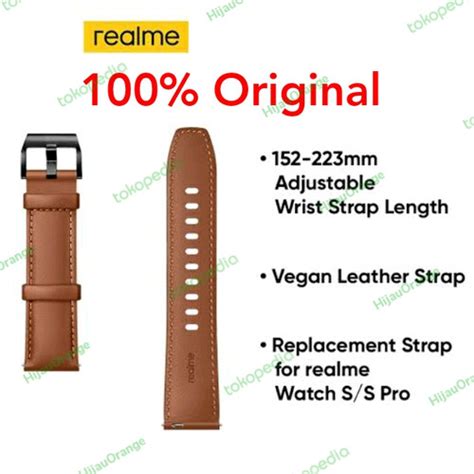 Jual Realme Watch 2 Pro S ORIGINAL Strap Vegan Leather 22mm Tali Kulit