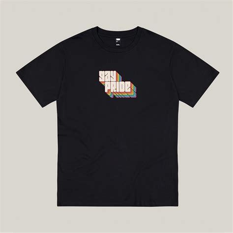 Retro Gay Pride Tee Rainbow Republic NZ