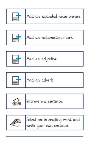 Writing Challenge Cards Teaching Resources