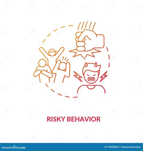 Risky Behavior Concept Icon Stock Vector Illustration Of Mental