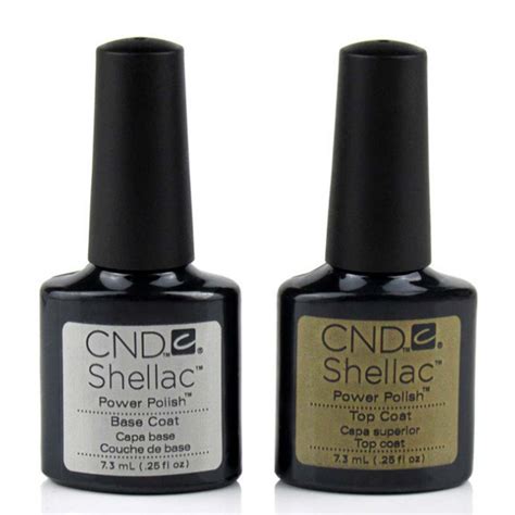 Cnd Shellac Nail Gel Polish Uv Colours Base And Top Coat 7 3ml Brand New Shopee Thailand