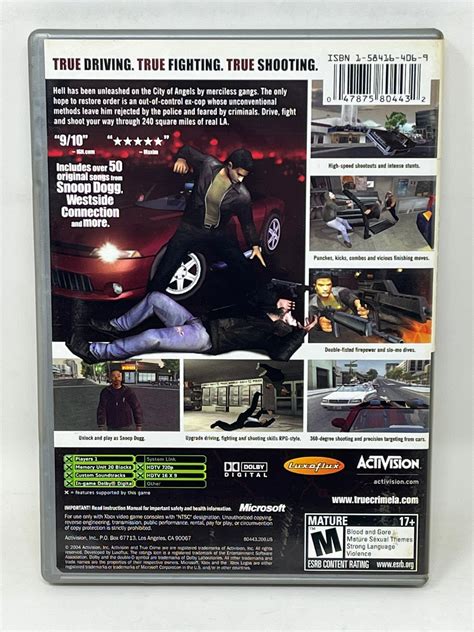 XBox - True Crime Streets of LA (Platinum Hits) Complete – The ...