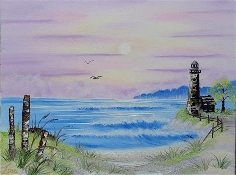 Seascape with lighthouse