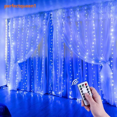 Cortina Led Luzes Pisca Cascata Decoração Janela Shopee Brasil