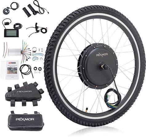 Amazon PEXMOR 電動自転車変換キット 48V 1000W 26インチ 前輪 E バイク 変換キット Ebike Hub