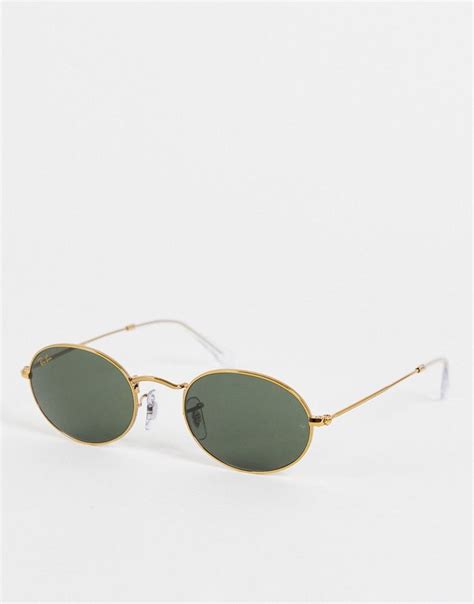 Ray Ban Lunettes De Soleil Ovales Dor Asos In Ray Bans