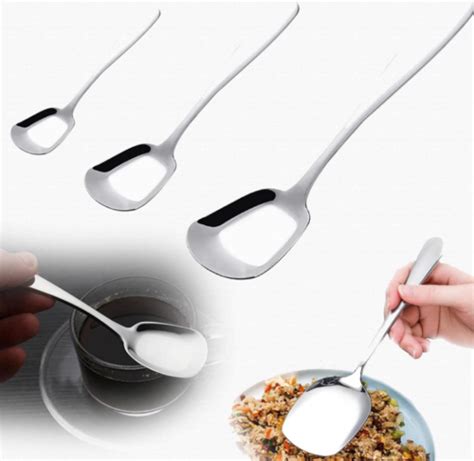 3pcs Square Head Stainless Steel Spoons Rice Spoons Stainless Steel Soup Spoons Ebay