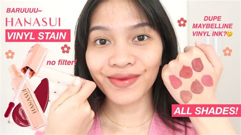 HANASUI GLAZEDORABLE VINYL STAIN SWATCHES REVIEW Ratu Adellya YouTube