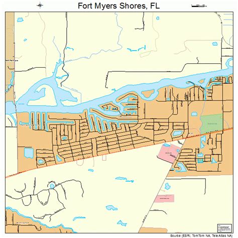 Fort Myers Shores Florida Street Map 1224175