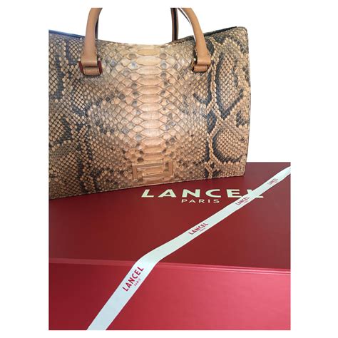 Lancel Sac Cuirs exotiques Imprimé python ref 120851 Joli Closet