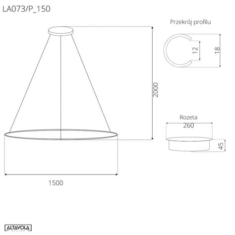 nowoczesna lampa Ledowe Okręgi No 1 Φ150cm in 3k miedziana ściemnialna