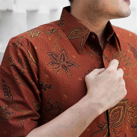 Kemeja Katun Dobby Lengan Pendek Batik Kedu Official