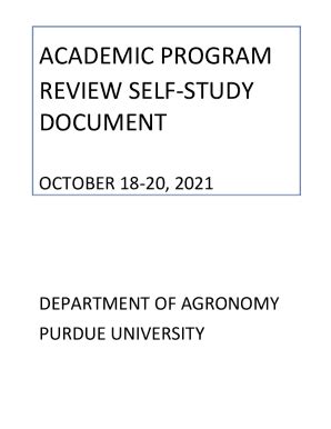 Fillable Online Ag Purdue Academic Program Review Report Provost Fax