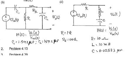 Solved Find The Transfer Function Of Each Circuit Draw The Chegg