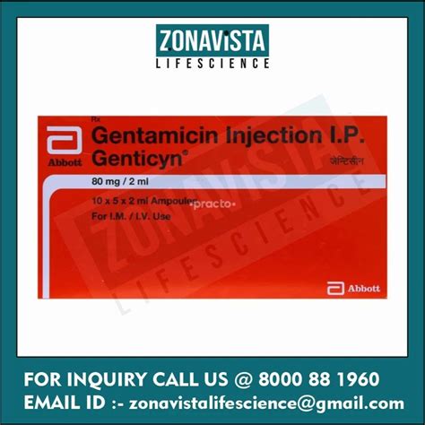 Genticyn Abbott Gentamicin Injection 80 Mg At ₹ 9vial In Surat Id