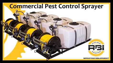 Commercial Pesticide Sprayer 12 Volt 50 Gallon 300 Of Hose River Bend Industries Youtube