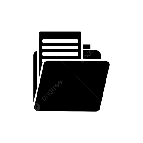 Glyphs Silhouette Transparent Background Glyph Folder Icon With