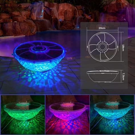 Inflaglow Solar Drijvende Waterfontein Met Rgb Led Verlichting Werkt