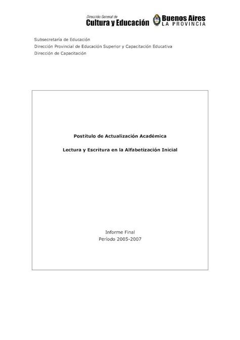 PDF Postítulo de Actualización Académica Lectura y Escritura